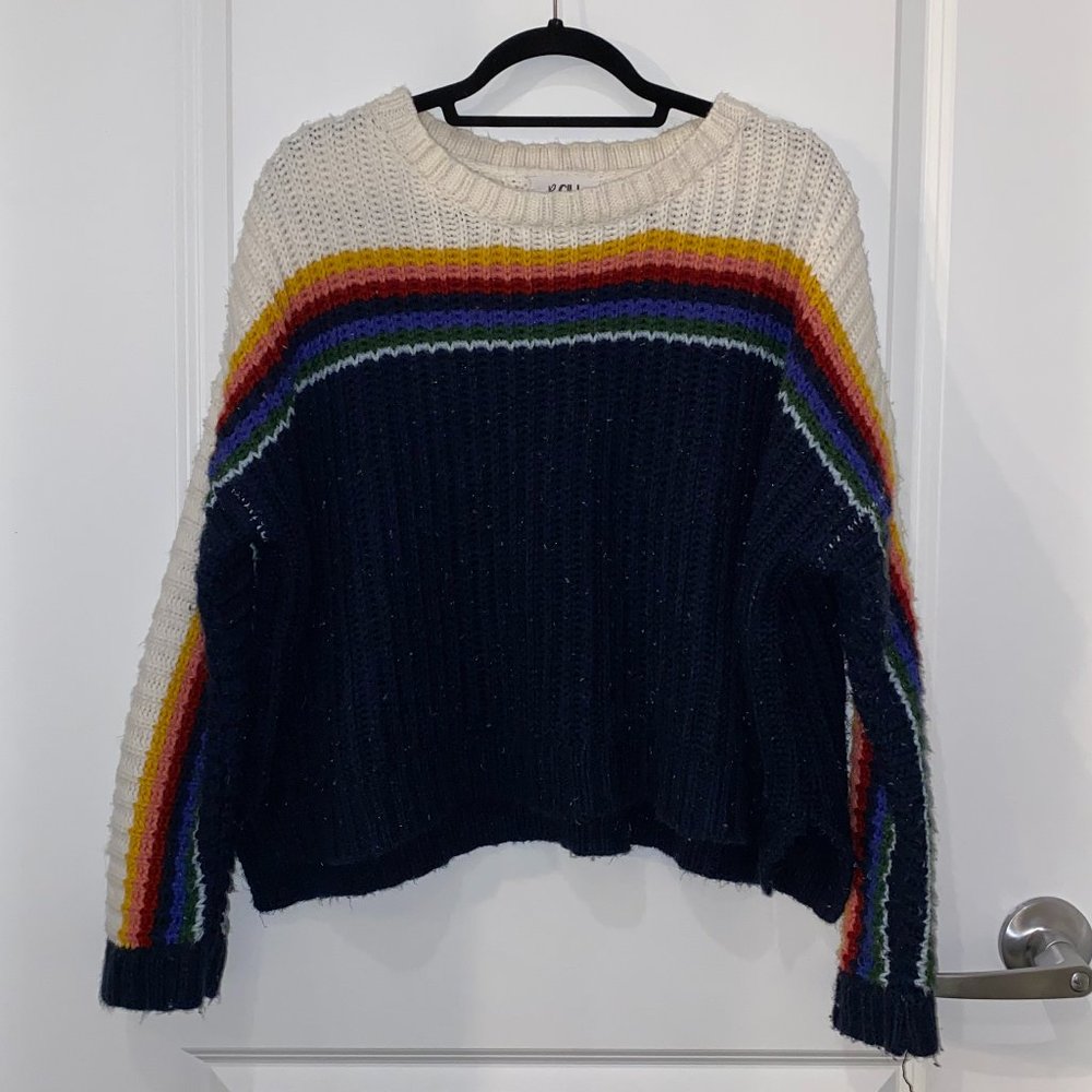 P. Cill Rainbow Striped Sweater